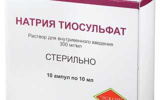 Тиосульфат натрия при псориазе — отзывы, аналоги, цена