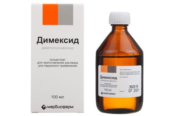 Димексид широко применяется в медицине как противовоспалительное и антибактериальное средство