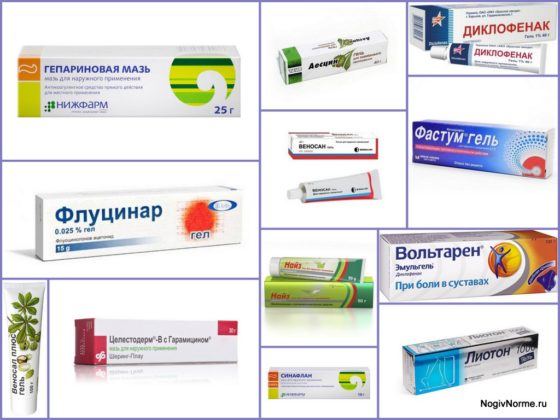 Популярные гели от варикоза